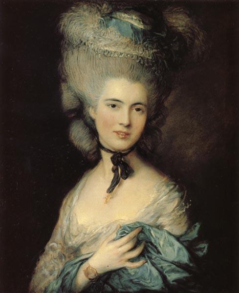 Thomas Gainsborough A woman in Blue oil painting image